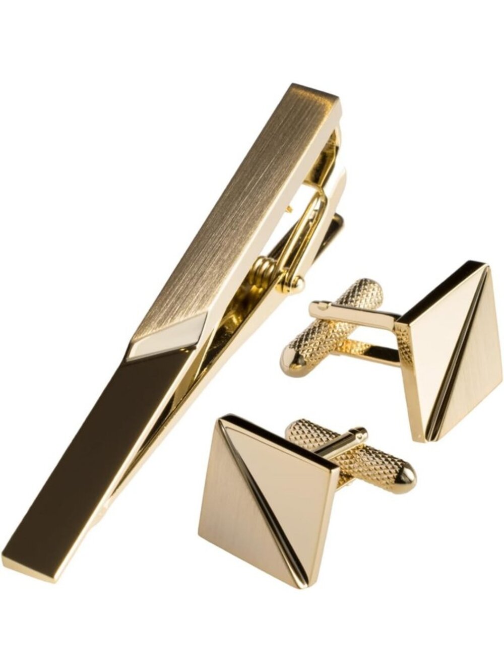 Sleek Black & Silver Tie Clip for Men | Stylish Tie Bar & Pin Accessory